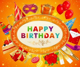 Colorful Happy Birshday style 1 vector