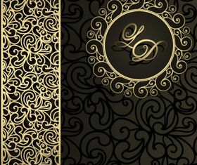 Ornate Floral background Vintage style 5 vector