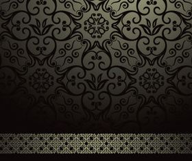 Ornate Floral background Vintage style 7 vector