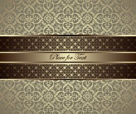 Ornate Floral background Vintage style 8 vector