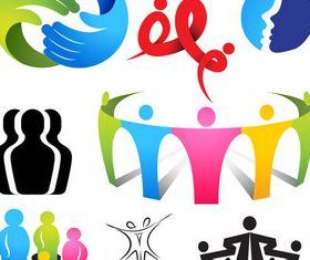 Colored Business elements background 3 vector