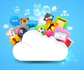 Colored Business elements background 4 vector