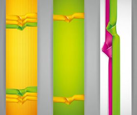 Color Ribbon and card 2 vector