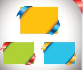 Color Ribbon and card 6 vector