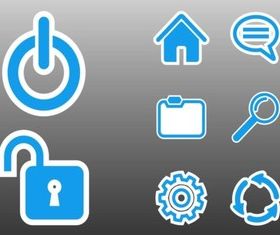 Computer Interface Icons vector