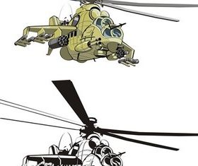 Combat helicopter vector
