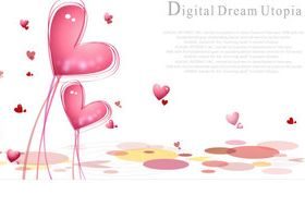 Romantic elements backgrounds 3 vector