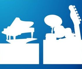 Musical Silhouettes vectors graphic