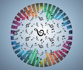 Rainbow Music Design vector