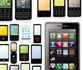 fashion business mobile phone design vectors