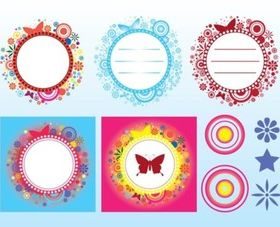 Butterfly Frames vector