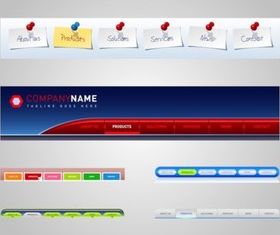 Website Menus vector design
