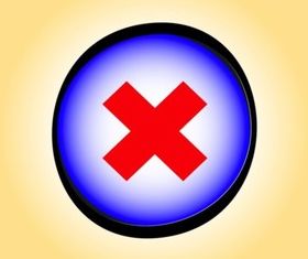 Delete Button vector graphic