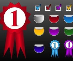 Stickers And Badges vector