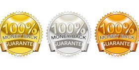 Money back Guarantee labels 1 set vector