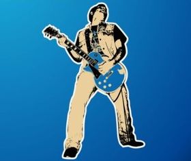 Guitar Player Vector