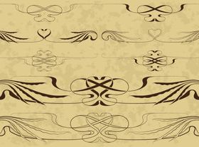 Draw Calligraphy border 1 vector