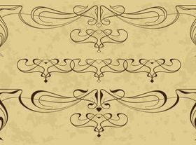 Draw Calligraphy border 2 vector