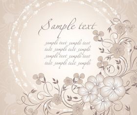 Elegant Flower background 01 vector