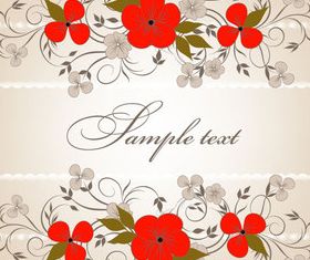 Elegant Flower background 02 vector