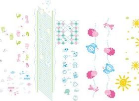 Cartoon decorate elements Illustration vector