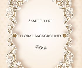 Floral with frames background 9 vector