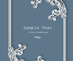 Floral with frames background 10 vector