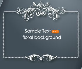 Floral with frames background 11 vector