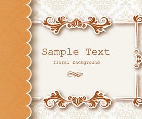 Floral with frames background 12 vectors