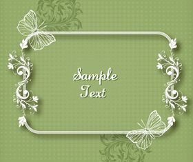 Floral with frames background 14 vector