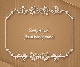 Floral with frames background 15 vector