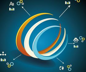 Infographics template 1 vector