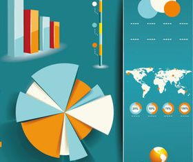 Infographics template 2 vector set