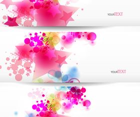 Color Star banner design vectors