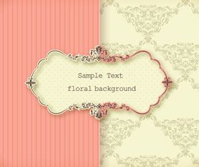 Floral with frames background 5 vector