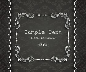 Floral with frames background 7 vector