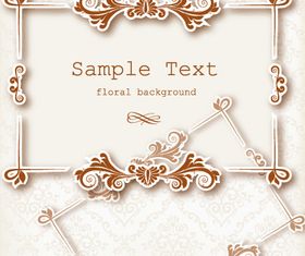 Floral with frames background 8 vector