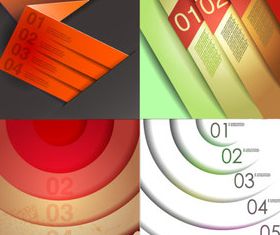 Color Numbered Infographics 1 vector