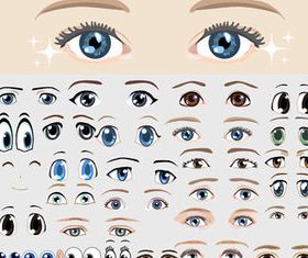 Different Eye design elements vector material