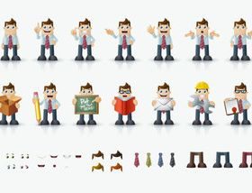 Funny Worker Illustration vector