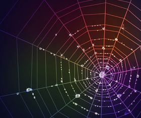 Colored Cobweb vector set