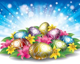 Easter Eggs background art vector design