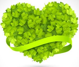 Green leaves set 2 vector