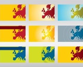 Europe Vector Maps set