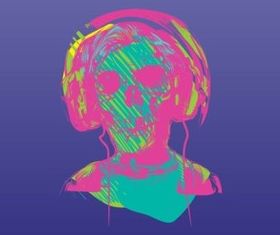Music Zombie vector