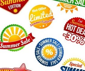 Summer Sale Labels vector