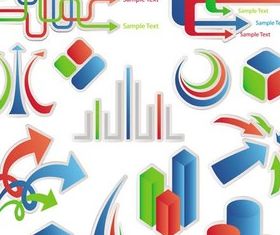 Shiny Arrows Elements shiny vector