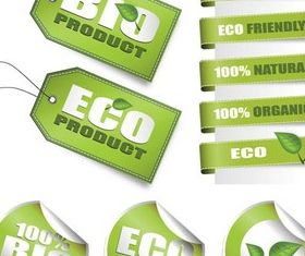 Stylish Eco Tags vector
