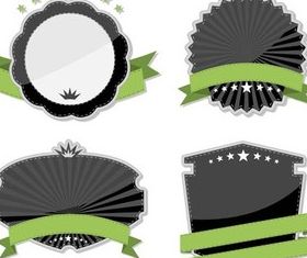 Creative Dark Labels vector