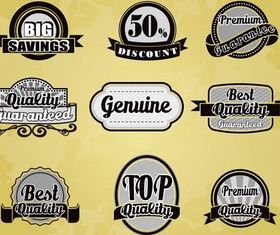 Retro Quality Labels vector